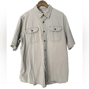 Wrangler Men's Short Sleeve Woven Shirt, Size Large